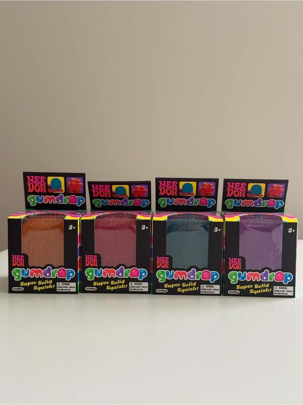 NWT NeeDoh Gum Drop 4x LOT- FULL SET-AUTHENTIC